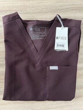 Figs Catarina One-Pocket Top in Espresso. Size XS. NWT.
